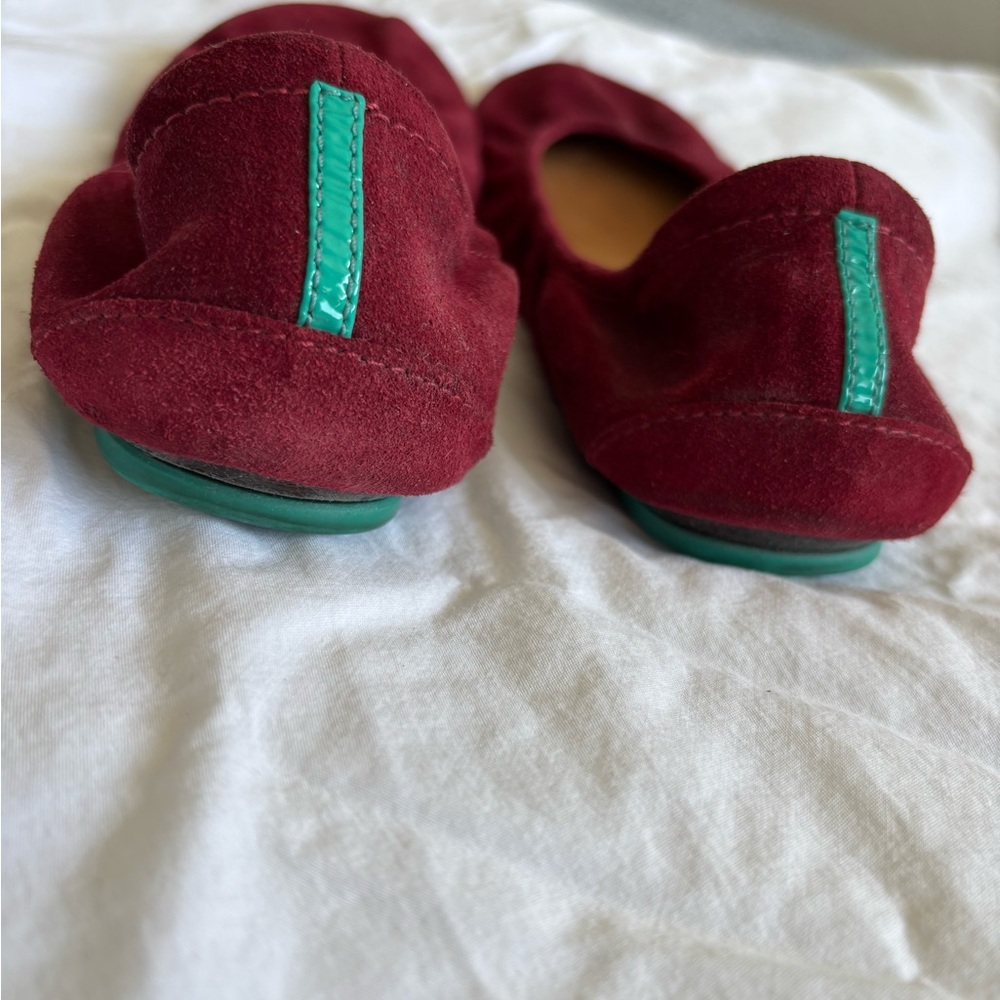 Tieks Rouge Suede Ballet Flats Size 7 EUC - Picture 2 of 6
